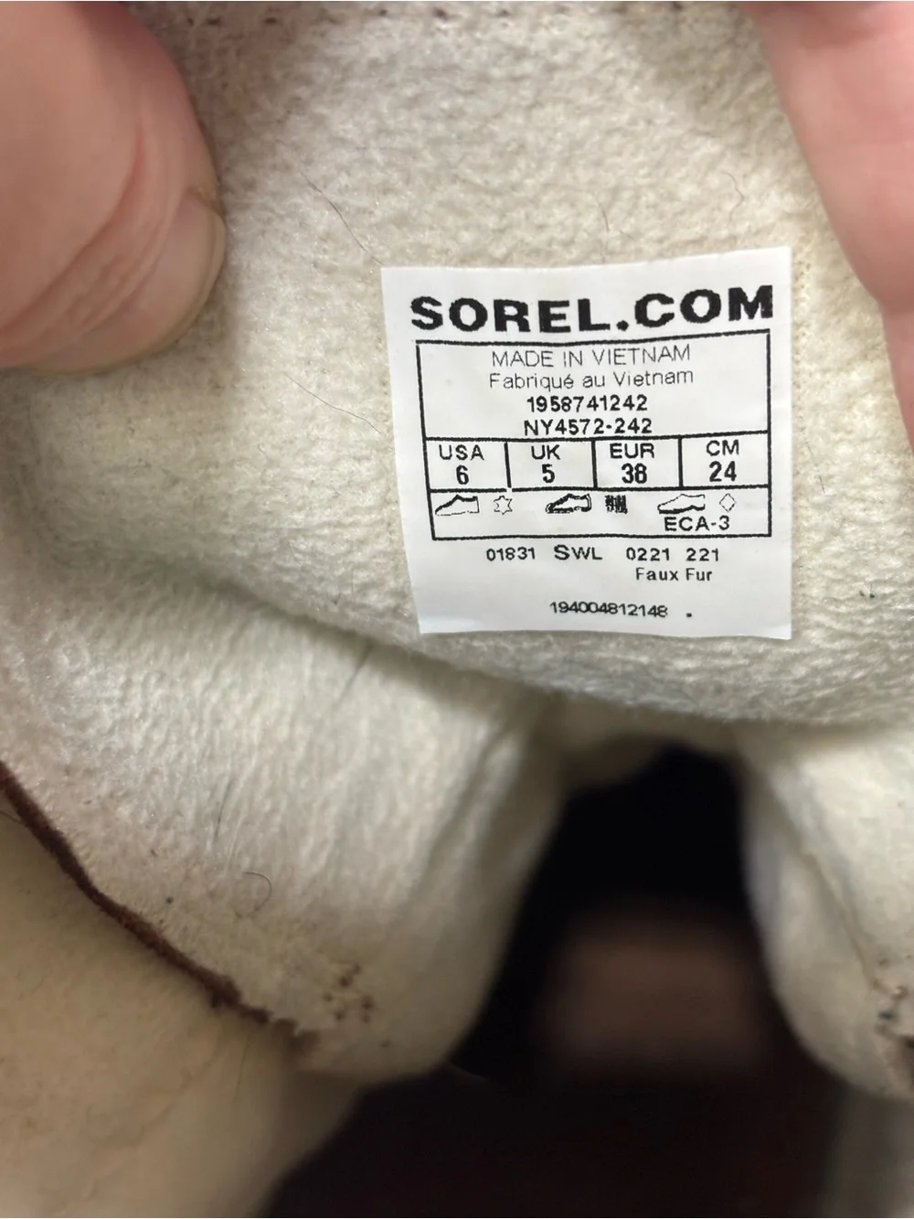 Sorel Whitney II Joan Lace Girls Boots Winter Waterproof Size 6 Snow Brown Tan